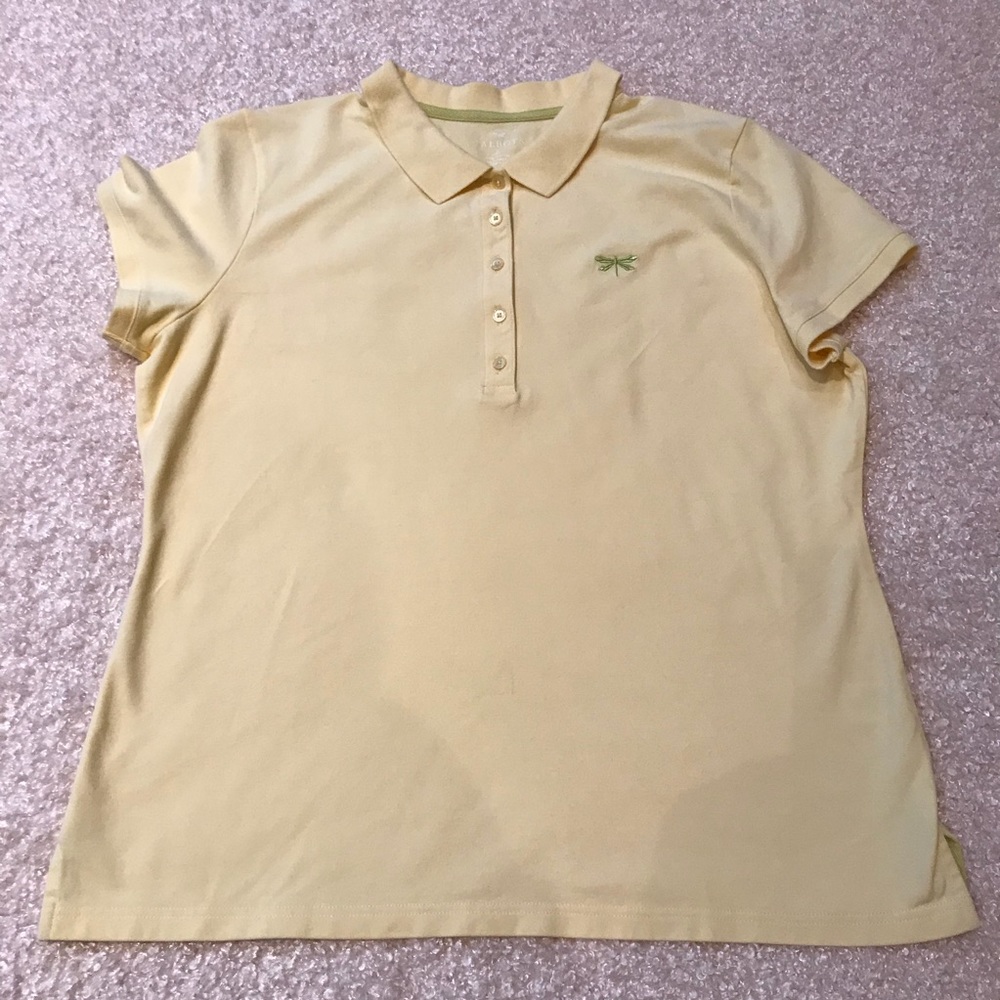 Talbots XL yellow short-sleeve golf shirt.